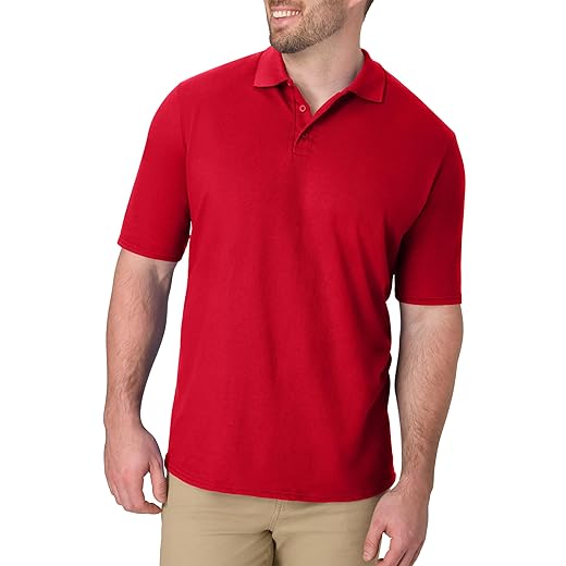 Hanes Men’s X-Temp Short Sleeve Polo Shirt, Midweight Men's Shirt