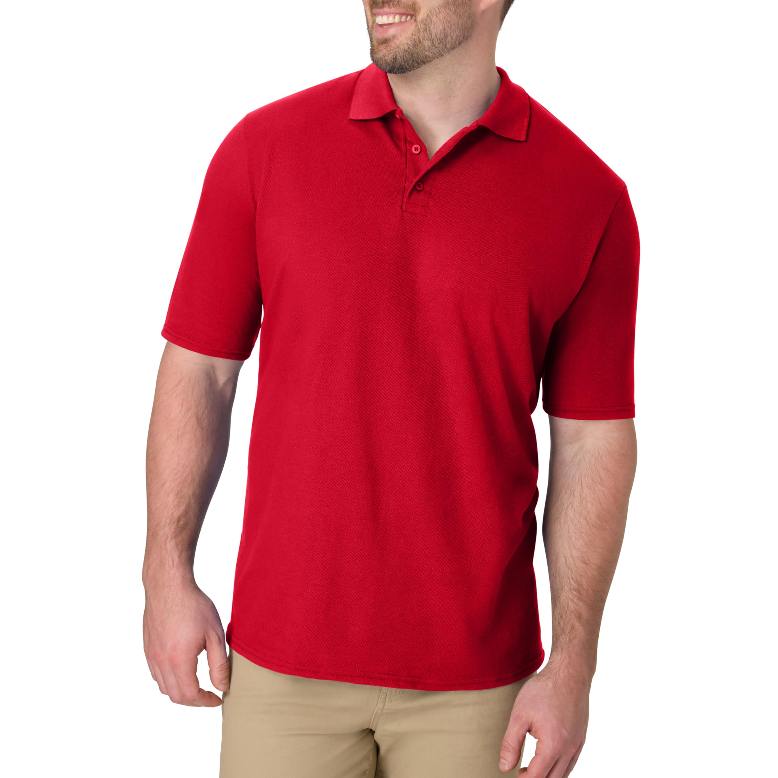 Hanes Men’s X-Temp Short Sleeve Polo Shirt, Midweight Men's Shirt