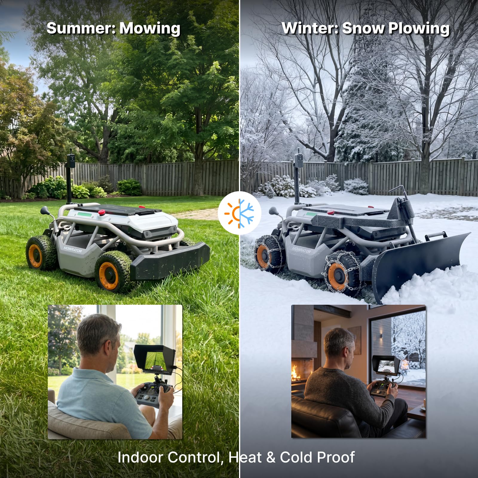 Mowrator MowFun FPV Kit 1080p 60fps HD View Dual Batteries | 178° Wide Angle Camera, 4km Transmission, 22ms Low Latency, 7-inch Display, Indoor View, SD Card Support, HDMI Connection