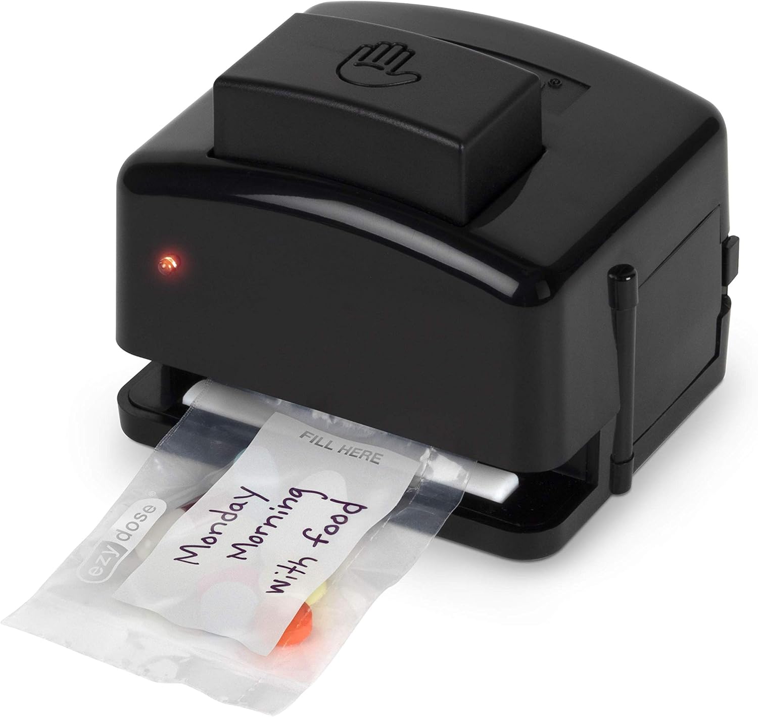 Ezy Dose Weekly (7-Day) Pill Organizer, Vitamin and Medicine System, Includes Sorter, Sealer, Batteries, and 200 Easy-Tear Pill Pouches : Health & Household