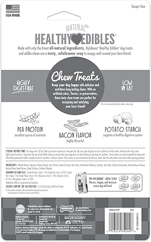 Vista 45 de Nylabone Healthy Edibles - Premios para perro para masticar, todo natural, larga duración sabor a mantequilla de maní (Peanut Butter) 1 unidad