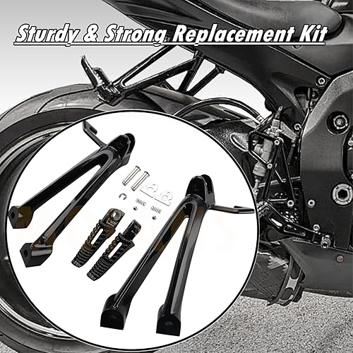 Miniatura 2 de Estriberas de pasajero trasero para Suzuki Gsx-R Gsxr 600 750 Gsxr600 Gsxr750 2006 2007 negro