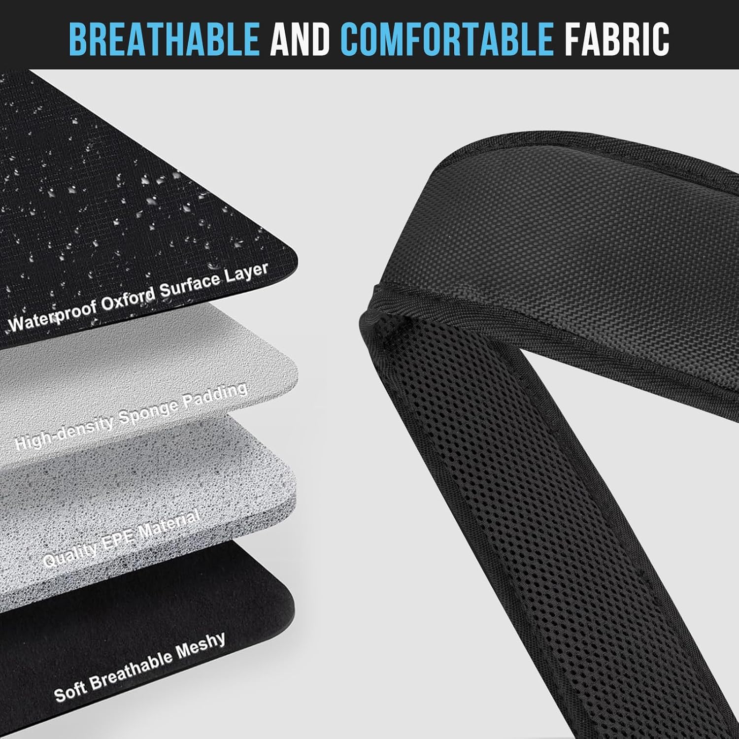 montela golf Bag Straps Double Shoulder Golf Bag Strap Replacement Adjustable Padded Golf Bag Carry Strap with 4Pcs Rotate Hooks