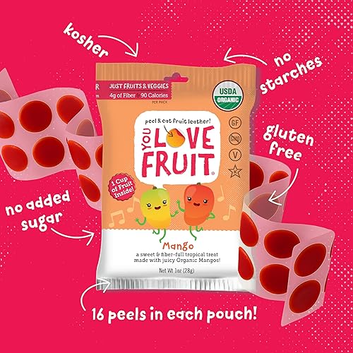 Miniatura 43 de YOU LOVE FRUIT - PASSION FRUIT POWER PALS - Bocadillos de frutas naturales, paquete de aperitivos saludables, fruta real! Sin gluten, sin OMG
