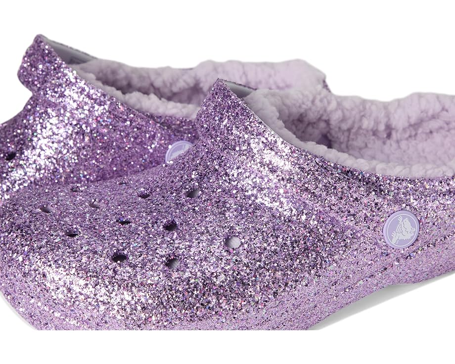 Crocs Kids Classic Lined Glitter Clog (Little Kid/Big Kid) - Right View