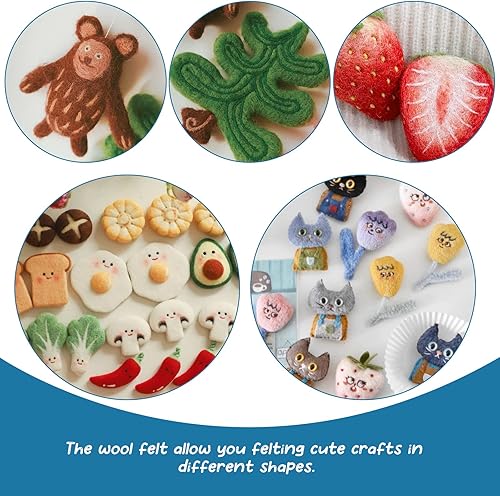 Miniatura 13 de Kit de iniciación de fieltro de lana con exquisita bolsa de almacenamiento verde, juego de 40 colores de lana, herramientas para suministros