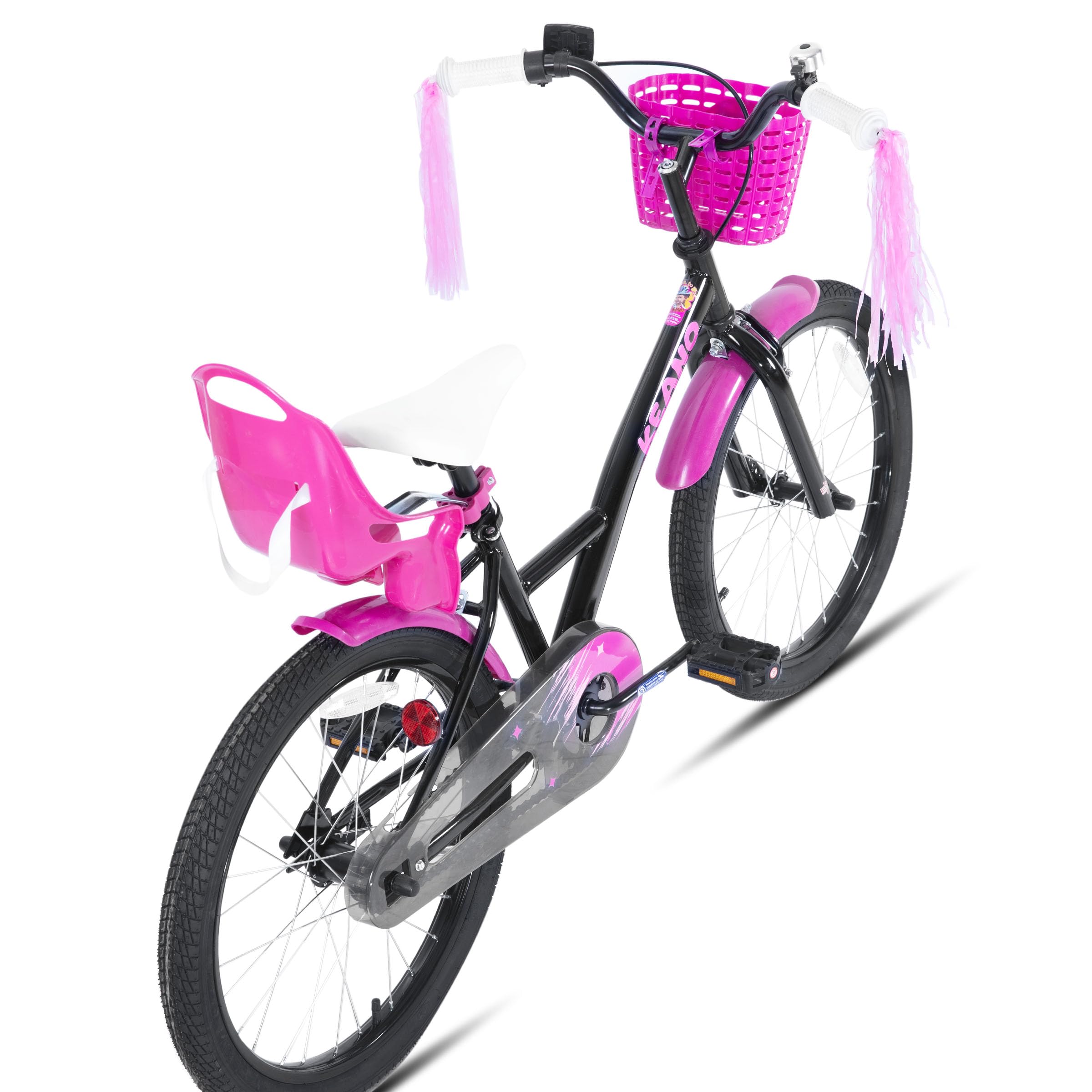 JOYSTAR Zinnia Vélo enfant 14/16/20" pour fille de 2 à 11 ans, vélo fille avec roues stabilisatrices, Baket & serpentins