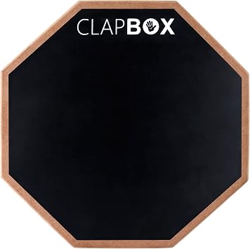 Clapbox Drum Practice Pad - Not Made in China - 12 inches Practice Pad Only - Most Popular Cajon Brand Online Black, 12
