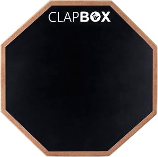 Clapbox Drum Practice Pad - 12 inches, Black (Practice pad only)