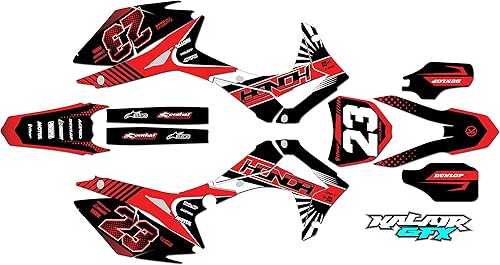Kit de gráficos para Honda CRF250R (2014-2017) Serie FH Rojo 21 Mil-Dirt pit bike calcomanías de motocicleta, calcomanías de carreras de motocross