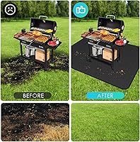 Vista 6 de EC Technology Under Grill Mat EC TECH, tapete de parrilla de 60 x 48 pulgadas debajo del escritorio, tapetes ignífugos de doble cara a prueba