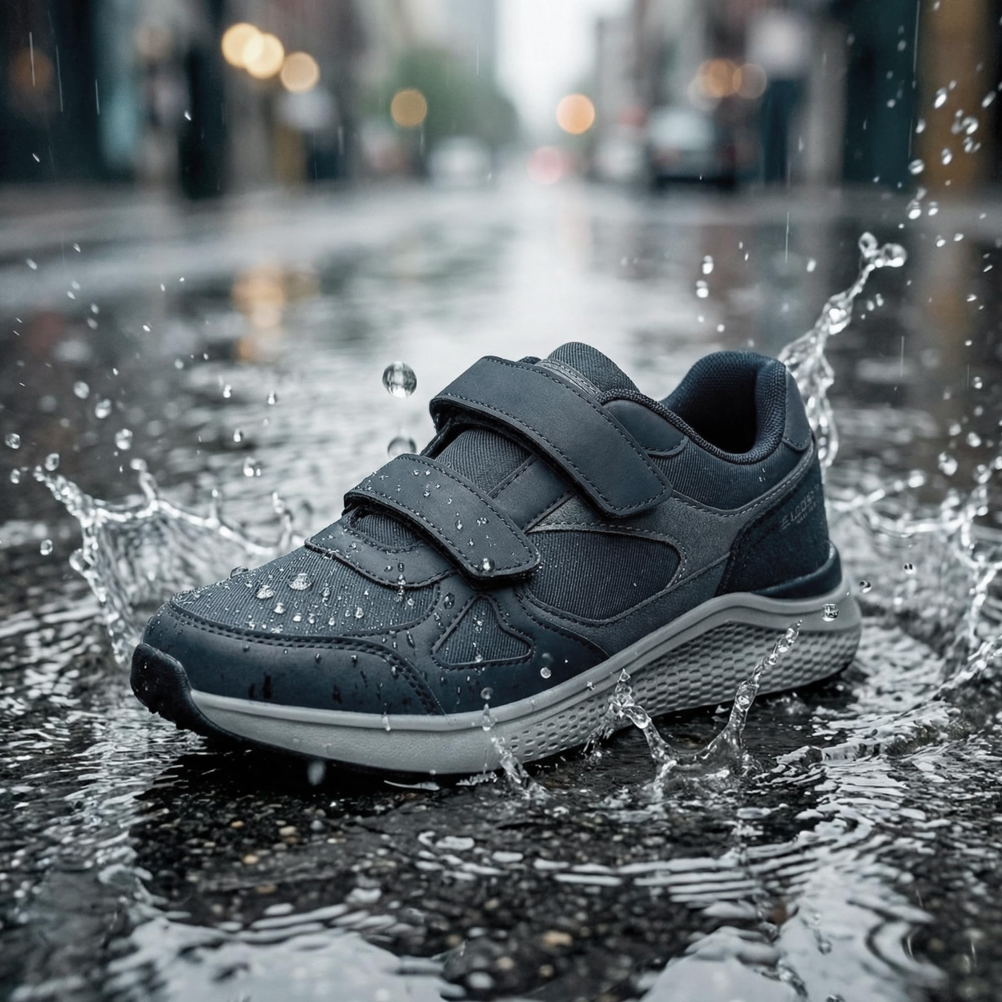 Sneaker Herren mit Klettverschluss Laufschuhe Dämpfung Leichte Sportschuhe Atmungsaktiv Turnschuhe Straßenlaufschuhe Outdoor Orthopädische Schuhe