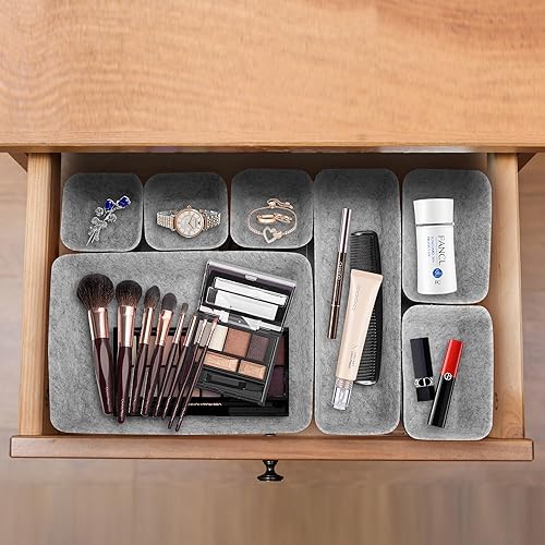 Miniatura 6 de 8 organizadores de cajones, separadores, caja de almacenamiento, contenedores de almacenamiento de fieltro, contenedores de herramientas, cesta de