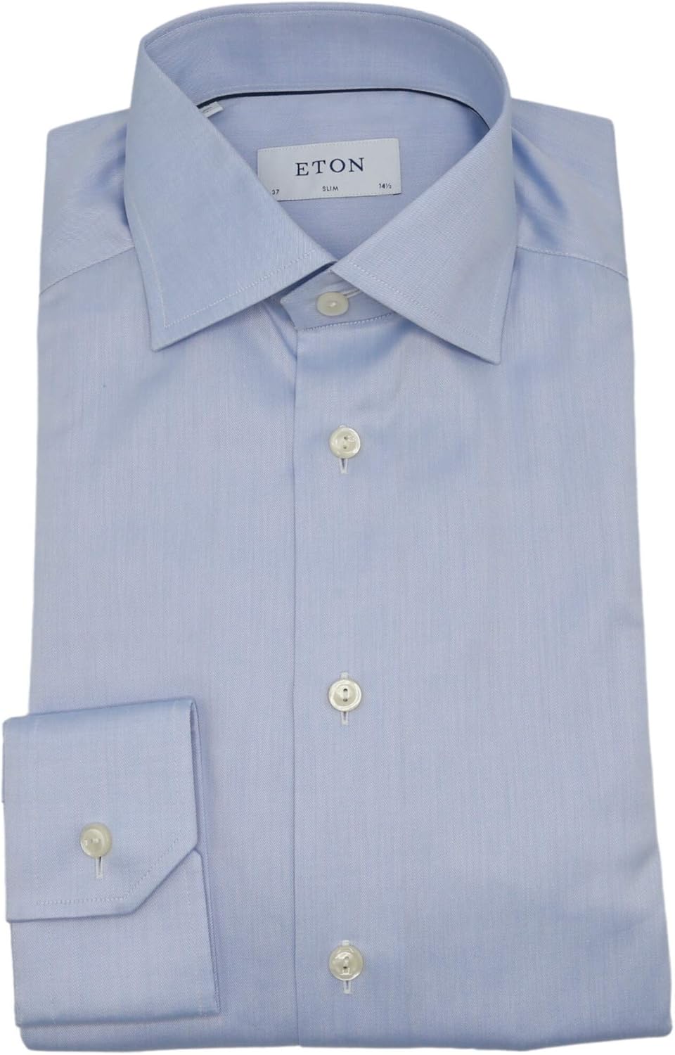 green emerald velvet dress Eton Slim Fit Signature Slim Fit Twill Shirt -White main image 1