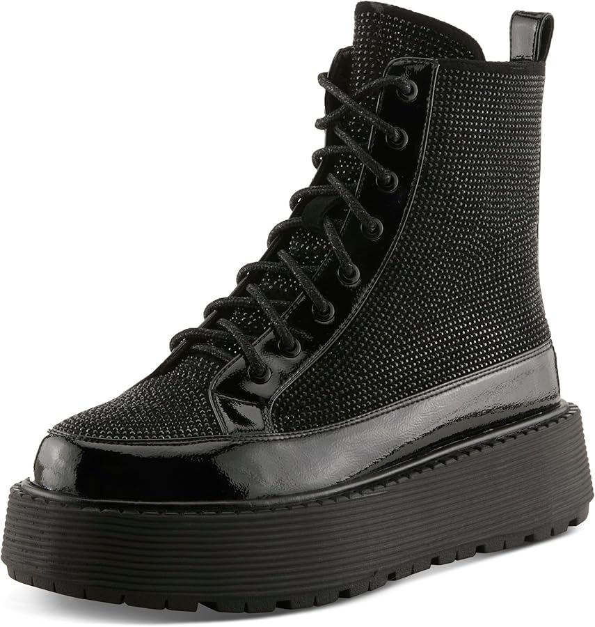 ★marita★ Amazon.com | Azura Women's LIVEWIRE Combat Boot – Patent and