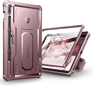 Dexnor Case for Galaxy Tab S8 (2022) / Galaxy Tab S7 (2020) 11 Inch, [Built in Screen Protector & Kickstand] -S Pen Holder Heavy Duty Shockproof Full Body Protective Cover for Galaxy Tab S8 Case-Pink