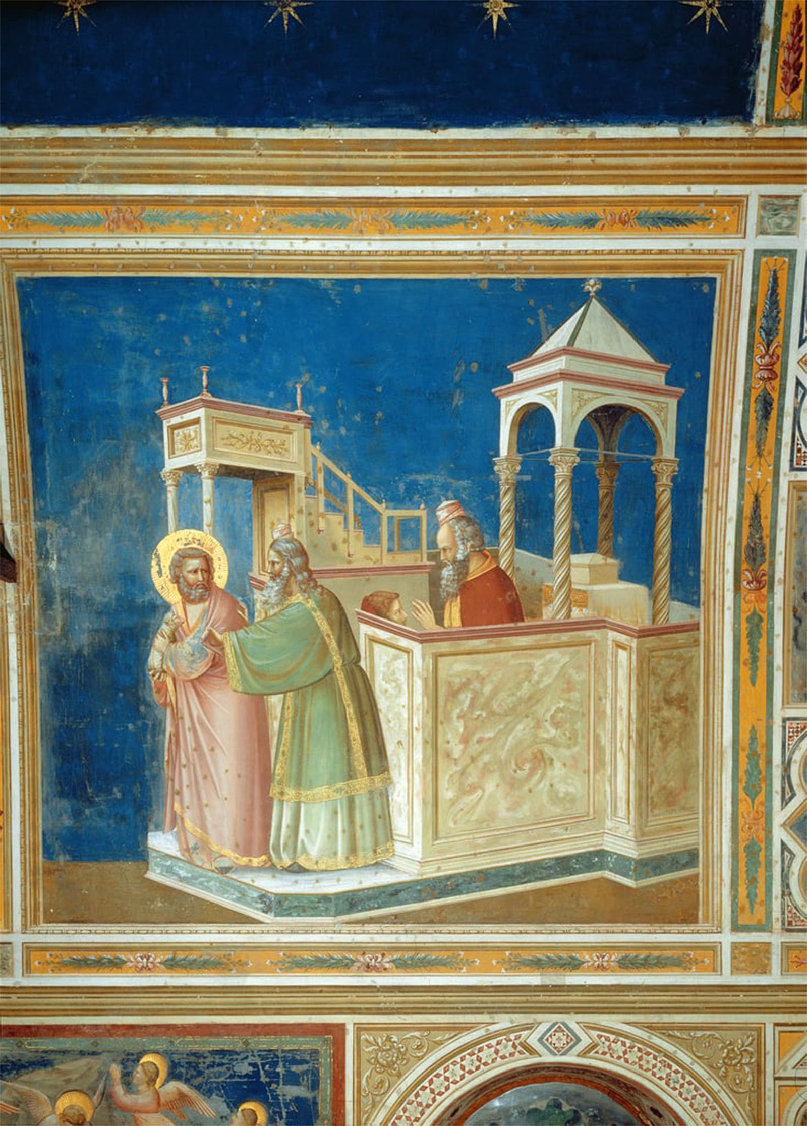 POSTERIIk Vintage Art Print Images Pictures Print the Expulsion of Joachim From the Temple by Giotto Di Bondone Modern Colour Posters for Office Home Decor 60x90cm