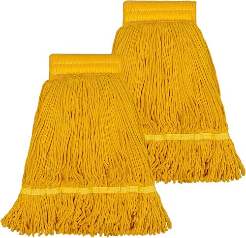 Paquete de 2 cabezales de repuesto de trapeador comercial resistente, fregona de limpieza general, repuesto comercial de alta resistencia, repuesto