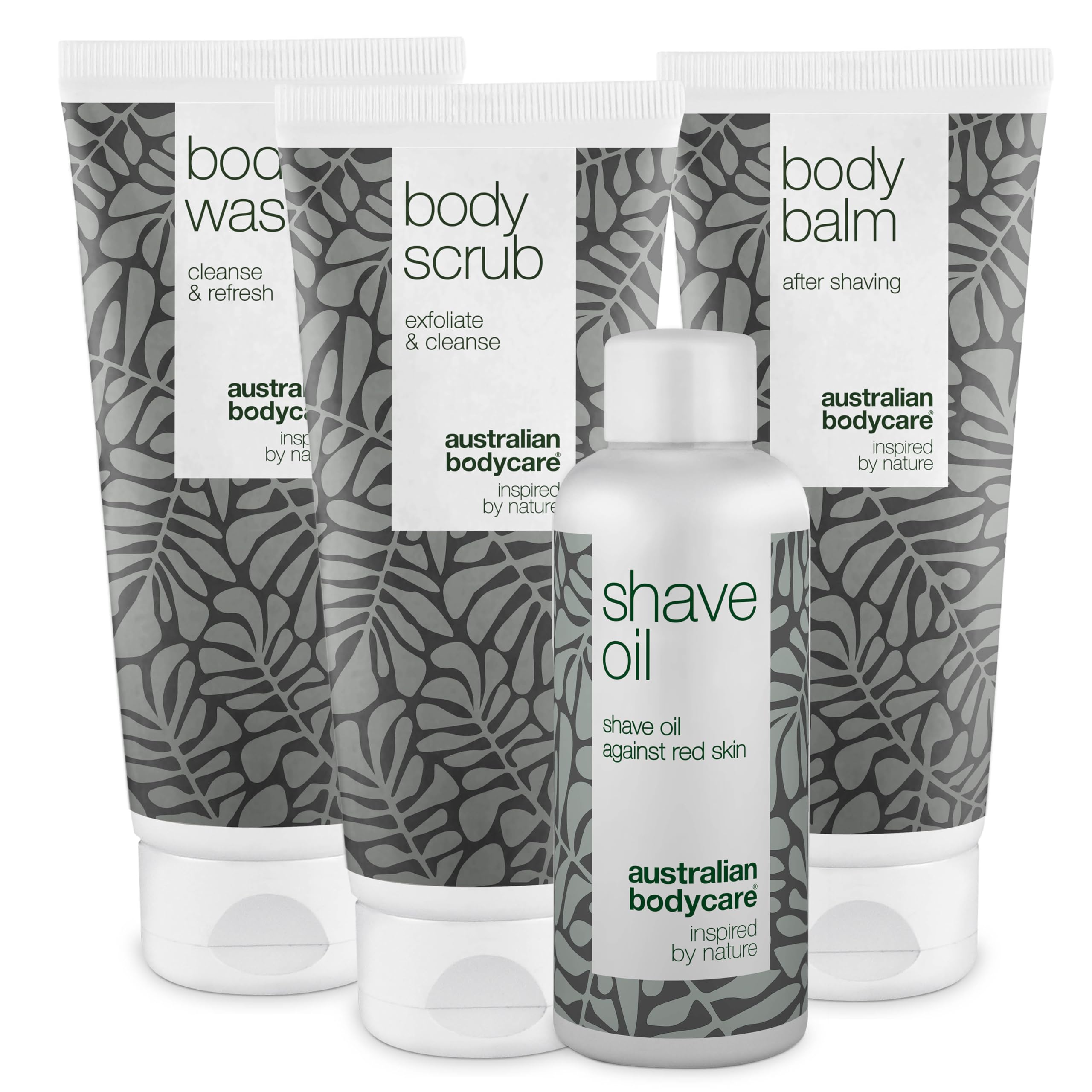 Australian Bodycare Rasur-Set – Rasur-Set mit Körperbalsam, Peeling, Rasieröl und Waschgel