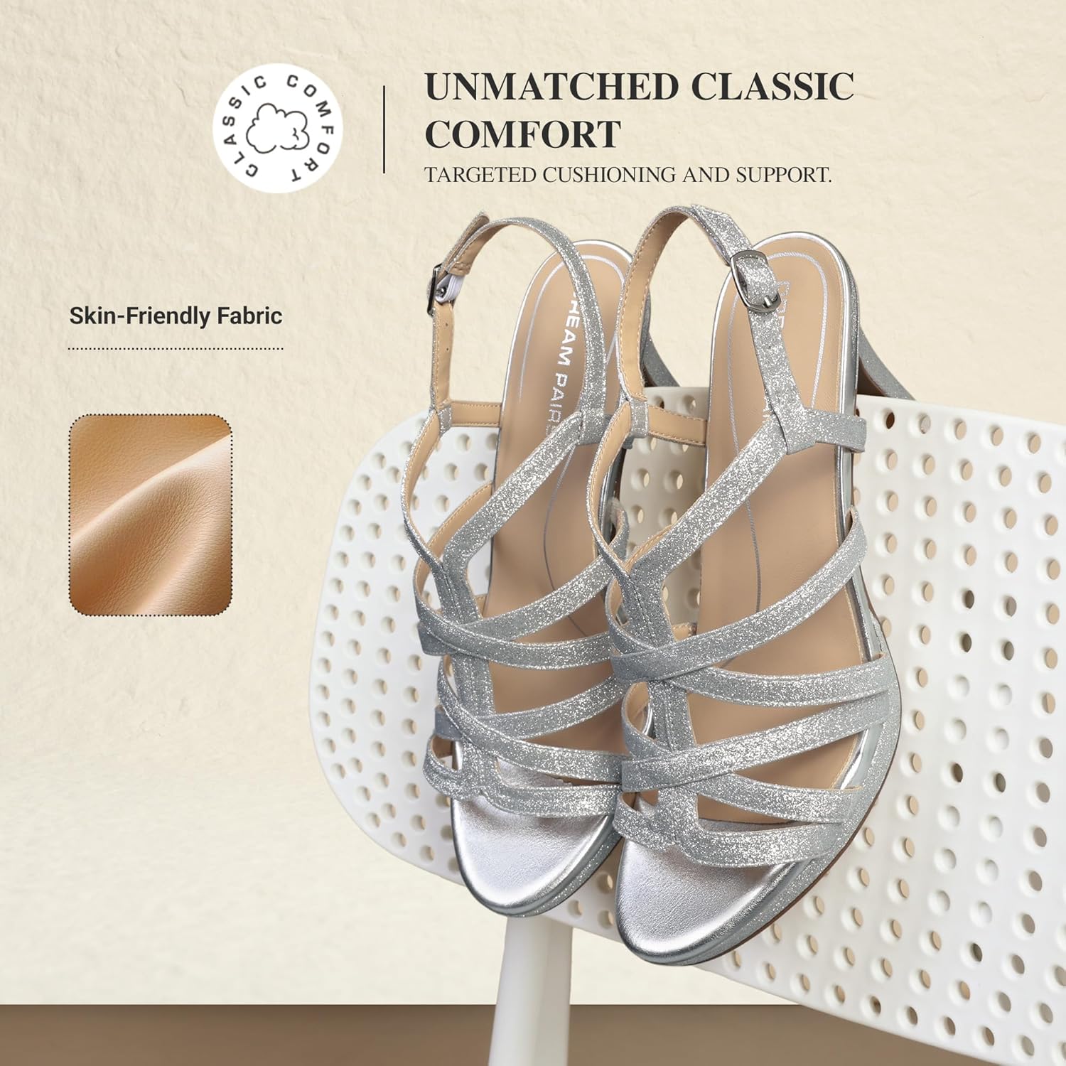 DREAM PAIRS Women's Strappy Stiletto High Heels Round Toe Ankle Strap Dress Shoes Platform Comfortable Heeled Sandals - Image 7