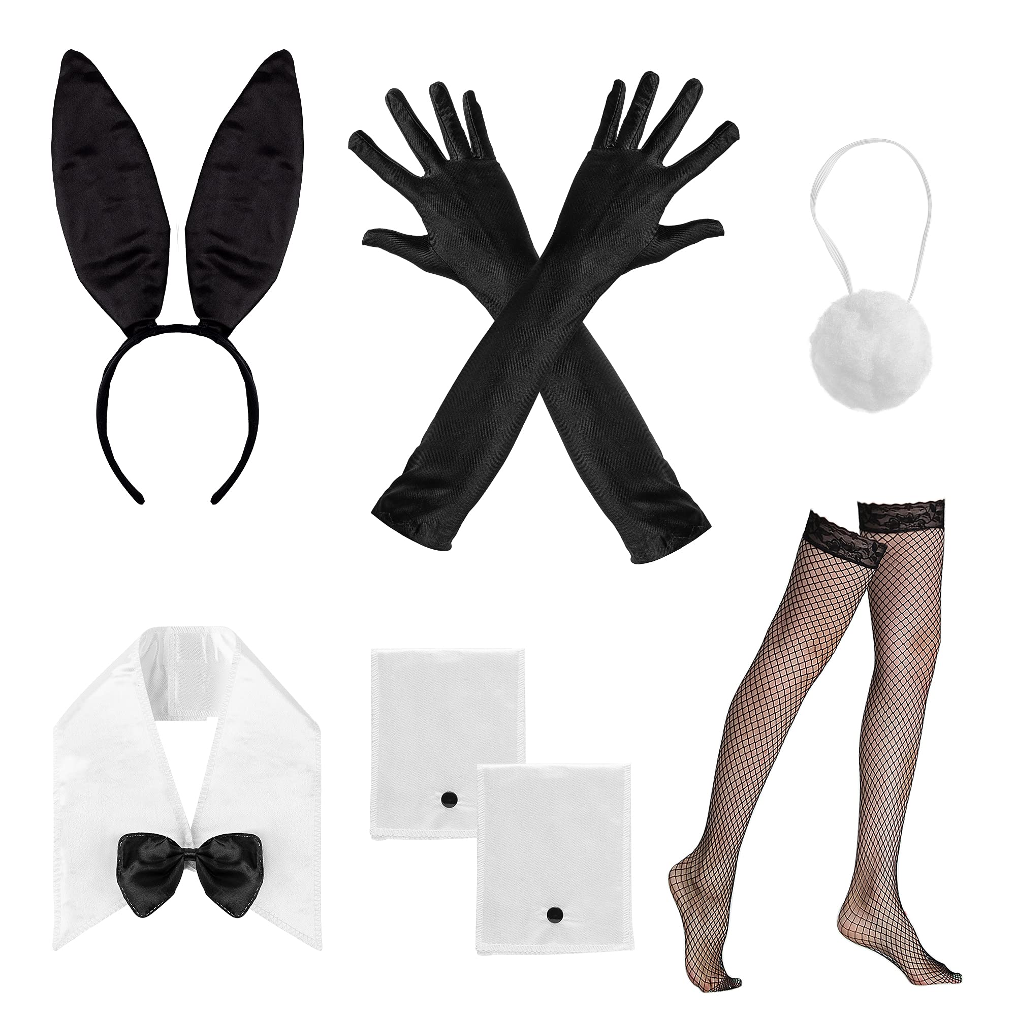 Amazon.com: VERSRH 7pcs Bunny Costume Accessories for Women Set of ...