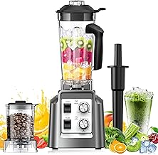 Teendow Stand Mixer, 1800 W Mixer High Performance Mixer – Table Mixer with 2.0 Litre Container + 600 ml Coffee Grinder, S…