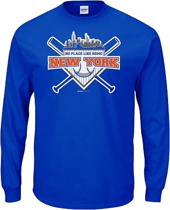 New York Baseball Fans. No Place Like Home. Royal T-Shirt Sm-5X