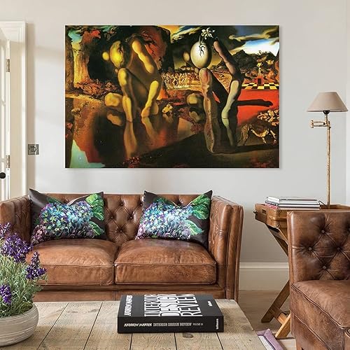 Vista 163 de 40 pinturas famosas de Dali - Salvador Dalí - El Ángelus arquitectónico del mijo - Póster artístico en lienzo y arte de pared, póster moderno