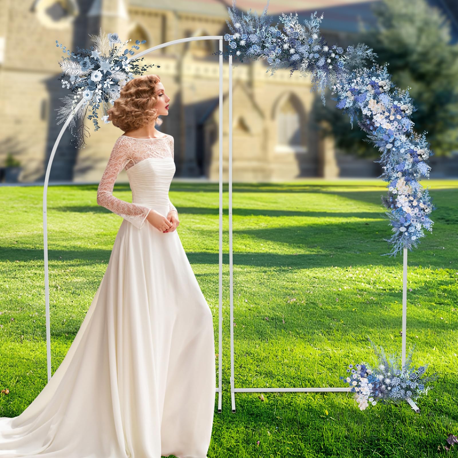 Metallrahmen Hochzeit Bogen Blume Rahmen, Garten Bogen, Photo Booth Hintergrund Stand,Eignet Sich Fotografien, Heiratsanträge, Eröffnungsfeiern, Gartendekorationen Anlässe Außenbereich.