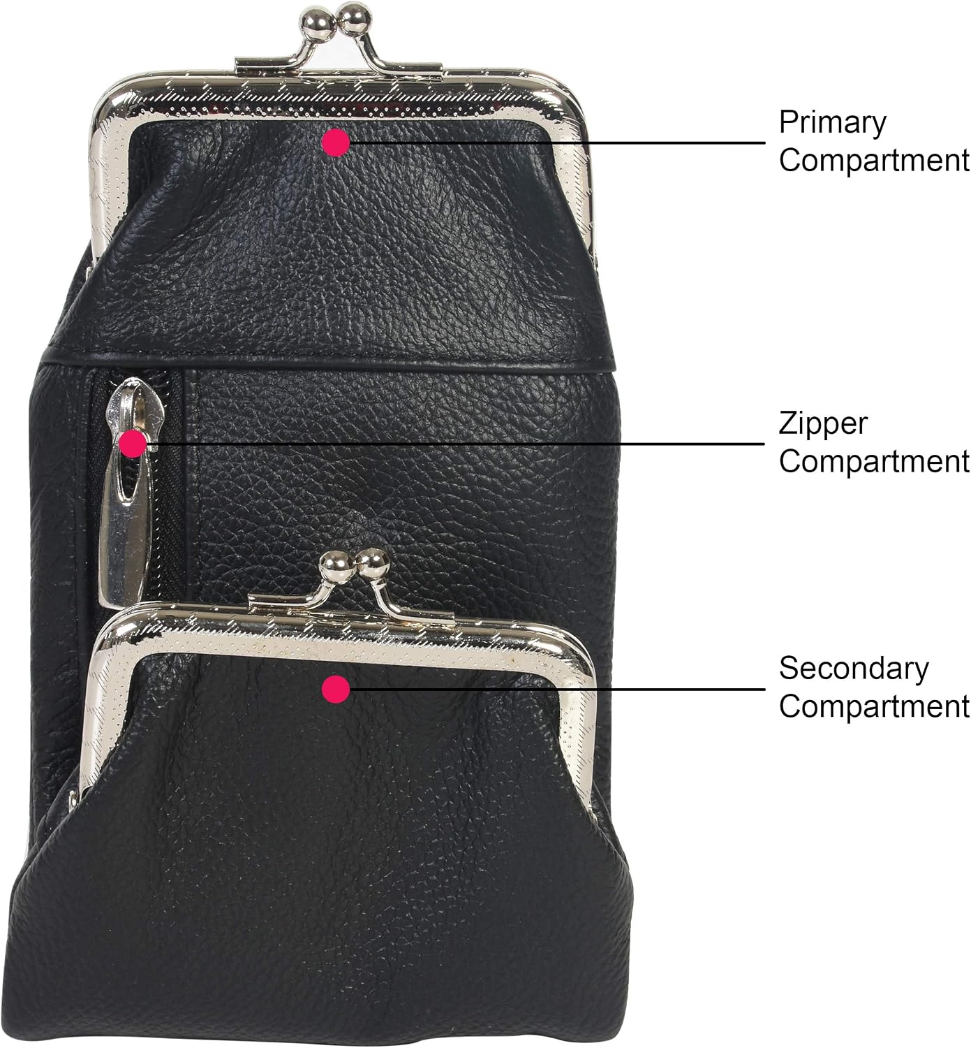 Womens Leather Cigarette and Lighter Case with Twist Clasp in Choice of Colors (Black)