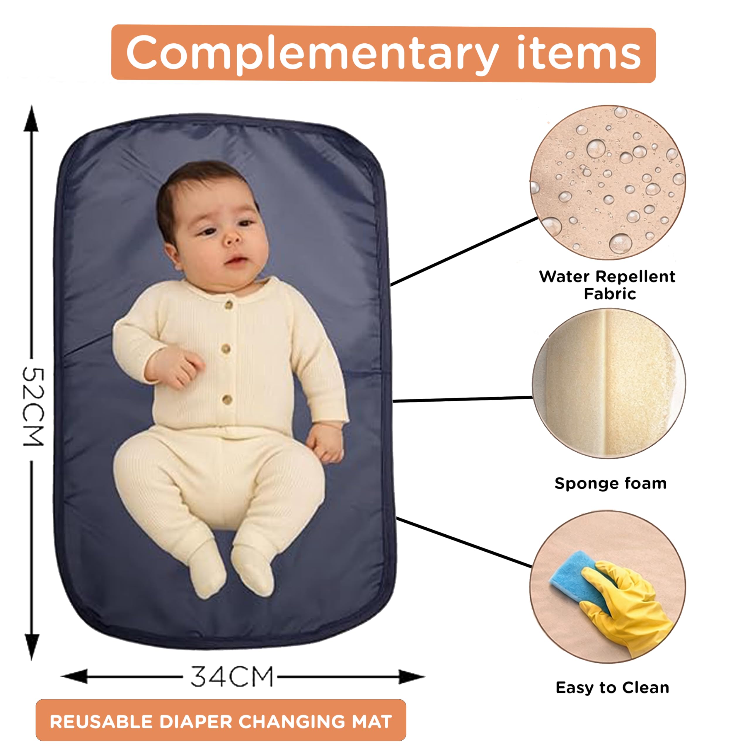 Motherly Tote Diaper Bag for Moms with Changing Mat, Grace Series, Flamingo 3