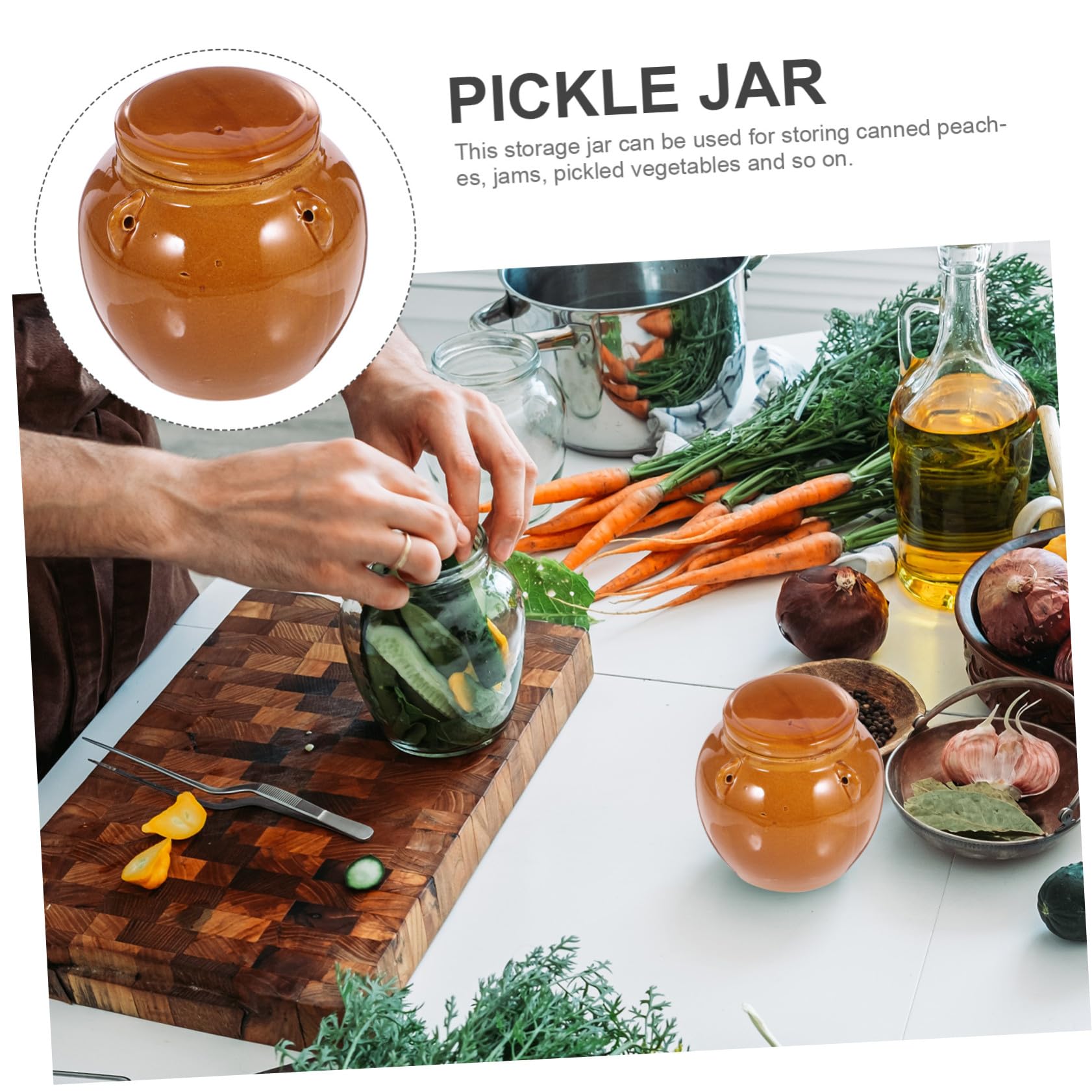 Keramik Vorratsglas 800ml mit Deckel Vintage Stil Luftdichtes Einmachglas für Zuhause und Hotel Glatte Oberfläche Leicht zu Reinigen