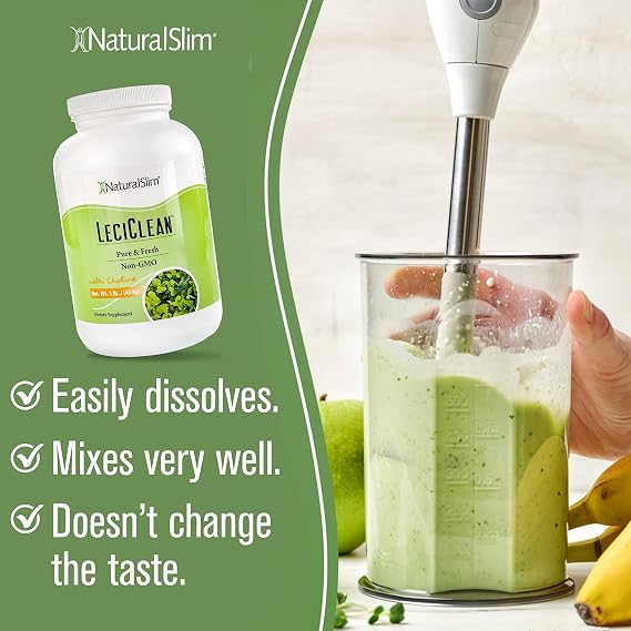 NaturalSlim Natural Soy Lecithin Granules with Choline Pure & Fresh Granulated Lecithin Supplement for Cleansing & Support Non-GMO Food Grade 45 Servings1 lb (454 g)