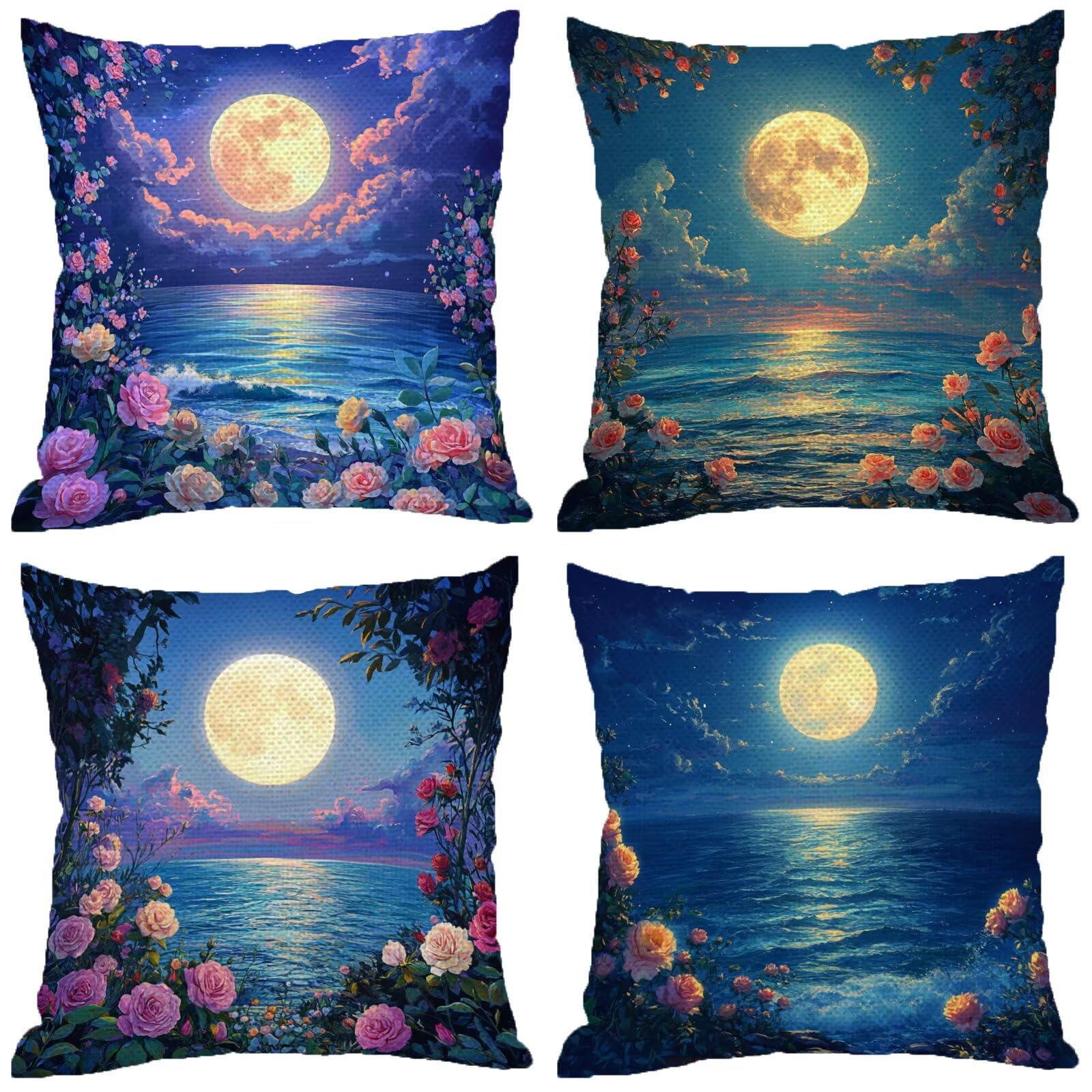 Housse de coussin bleu océan imperméable pour votre jardin