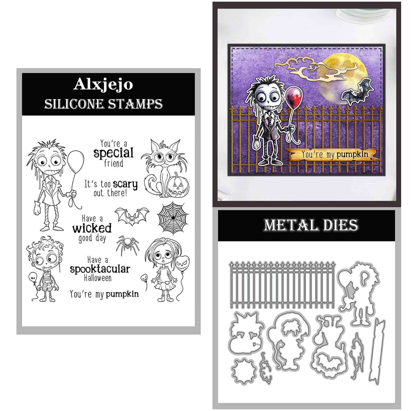 Alxjejo Cutting Dies and Stamps Set 2024-2025-2026,Stamps and die for Card Making for DIY Birthdays, Thanksgiving Day, Valentine's Day, Scrapbooking, Art Craft, Festivals Greeting Card Album