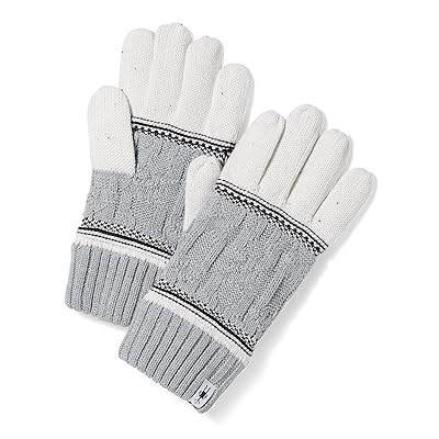 Smartwool Popcorn Cable Gloves Ski Gloves Natural, Wool/Polyester/Nylon