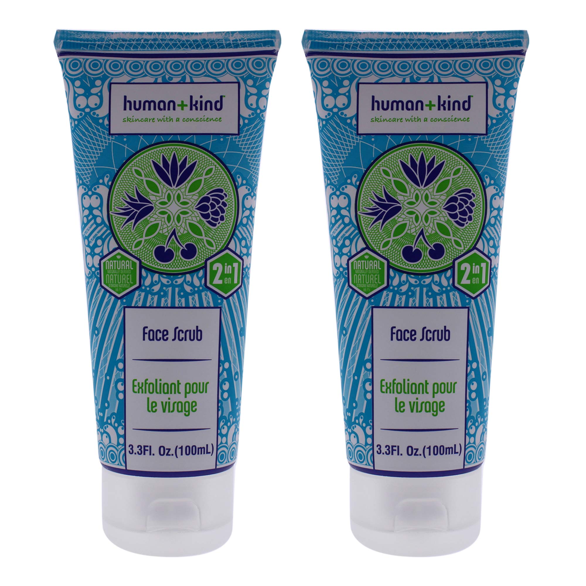 Human+Kind Face Scrub Unisex 3.3 oz - Pack of 2