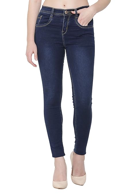 Women's Denim Stretchable Slim Fit Color Jeans
