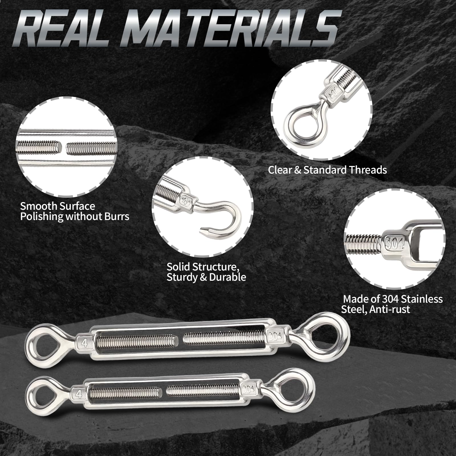 Lot De 4 Tendeurs Robustes Avec Crochets, Cordons Réglables En Nylon Et Caoutchouc Pour Porte Velos Camping Exterieur 200cm Noir 97135540