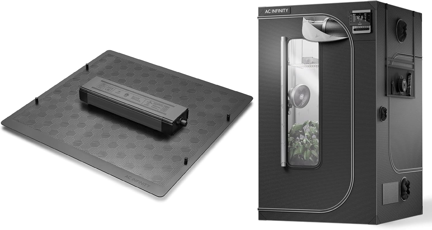 AC Infinity CLOUDLAB 844 & IONBOARD S44 Bundle – CLOUDLAB 844 48"x48"x80" Grow Tent with 1" Poles & 2000D Mylar Canvas + IONBOARD S44 Full Spectrum Samsung LM301H LED Grow Light Board for Indoor Growi