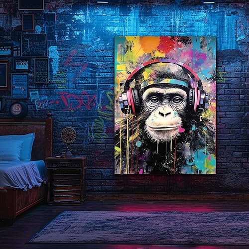 Miniatura 313 de ANRUOXI Graffiti - Lienzo decorativo para pared, diseño abstracto retro, pintura urbana moderna, póster de decoración de pared de zapatos para