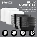 50-Pack Reusable Meal Prep Containers Microwave Safe Food Storage Containers with Lids, 12 OZ - 1 Compartment Take Out Disposable Plastic Bento Lunch Box To Go, BPA Free - Dishwasher & Freezer Safe