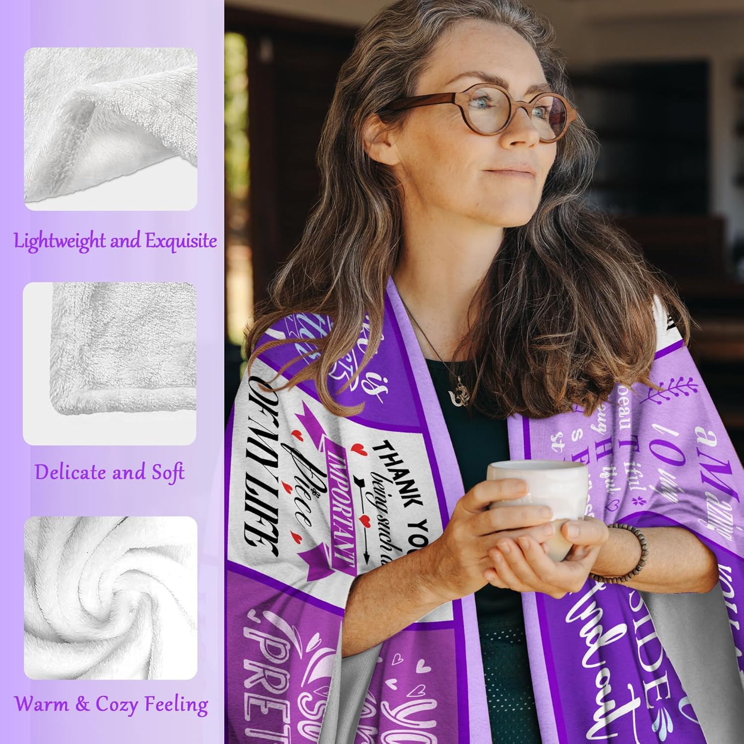 Mom Gifts, Happy Birthday Gifts for Mom, Gifts for Mom Blanket from Daughter, Best Mom Ever Gifts, Gifts for Moms Christmas Mothers Day Throw Blanket 60"x50"