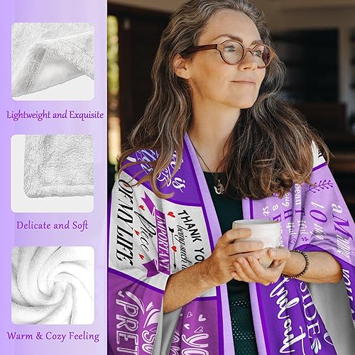 Miniatura 5 de Regalos para mamá, regalos de feliz cumpleaños para mamá, regalos para mamá manta de hija, regalos para la mejor mamá del mundo, regalos para mamás,