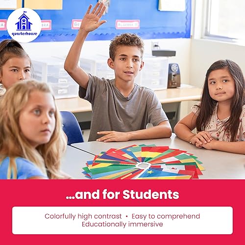 Miniatura 13 de Quarterhouse 21 banderas de país de Asia oriental: 21 banderas por banderín, tela de poliéster, cada bandera mide 8 x 12 pulgadas