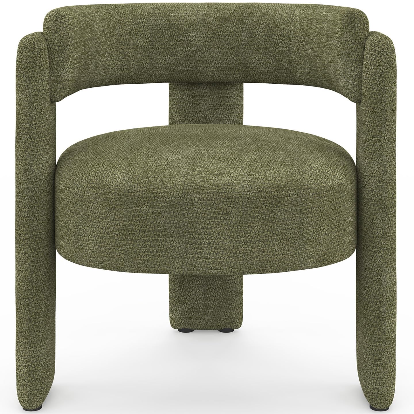 IDMarket - Fauteuil tripode Gustave Tissu Chenille Vert