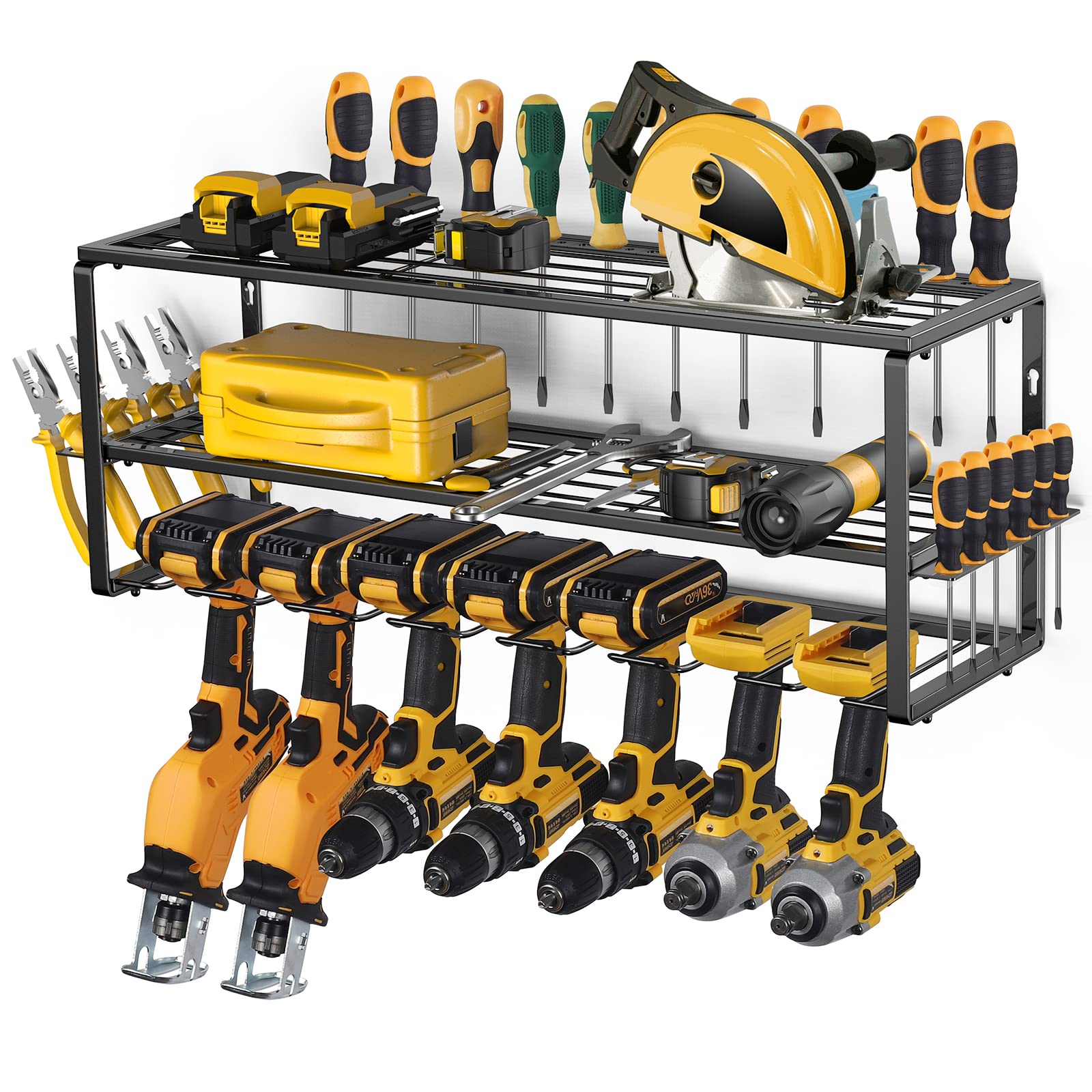 Buy Power Tool Organizer, Garage Organization with 7 Drill Holders