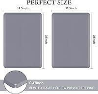 Vista 2 de HappyTrends 2 tapetes de cocina acolchados antifatiga, resistentes y ergonómicos de espuma de pie, impermeables, antideslizantes, para el hogar