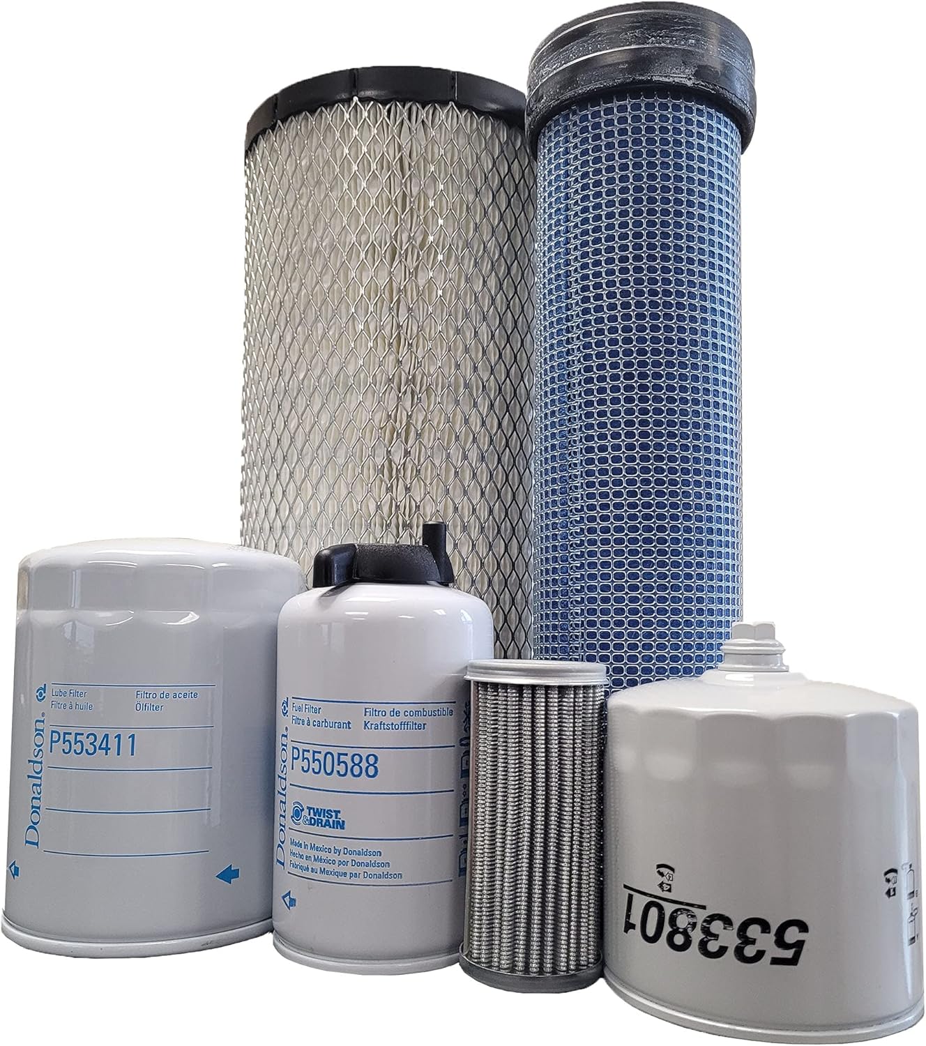 CFKIT Maintenance Filter Kit Compatible with New-Holland TL90 TL100 Tractors Engine/Iveco3.9L Eng.