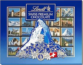 Lindt Chocolate Swiss Napolitains Gift Box | 142 g Napolitains | Approx. 25 x Mini Chocolate Bars Made of Finest Milk Chocolate | Chocolate Bar | Chocolate Gift
